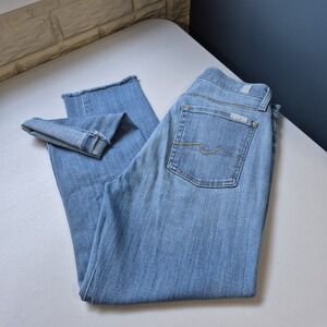 7 for all Mankind Jeans Womens 26 Boyfriend Josefina Mid Rise Slouchy Button Fly